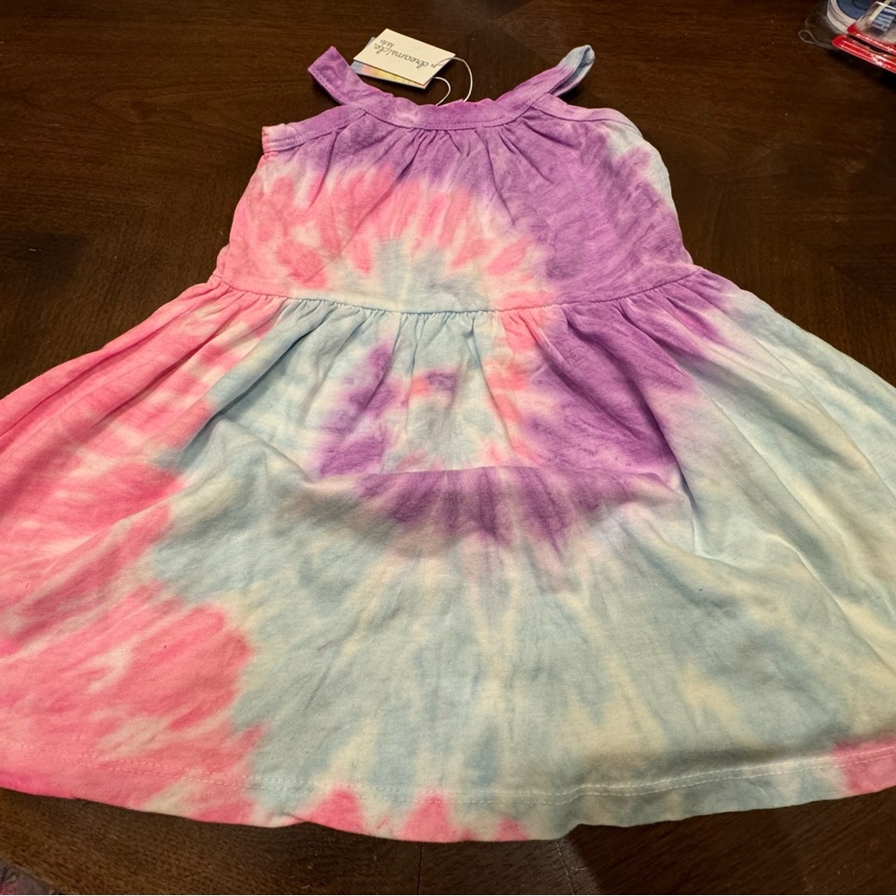 Vibrant Tie-Dye Kids Dress Size Small New With Tags - Picture 2 of 5
